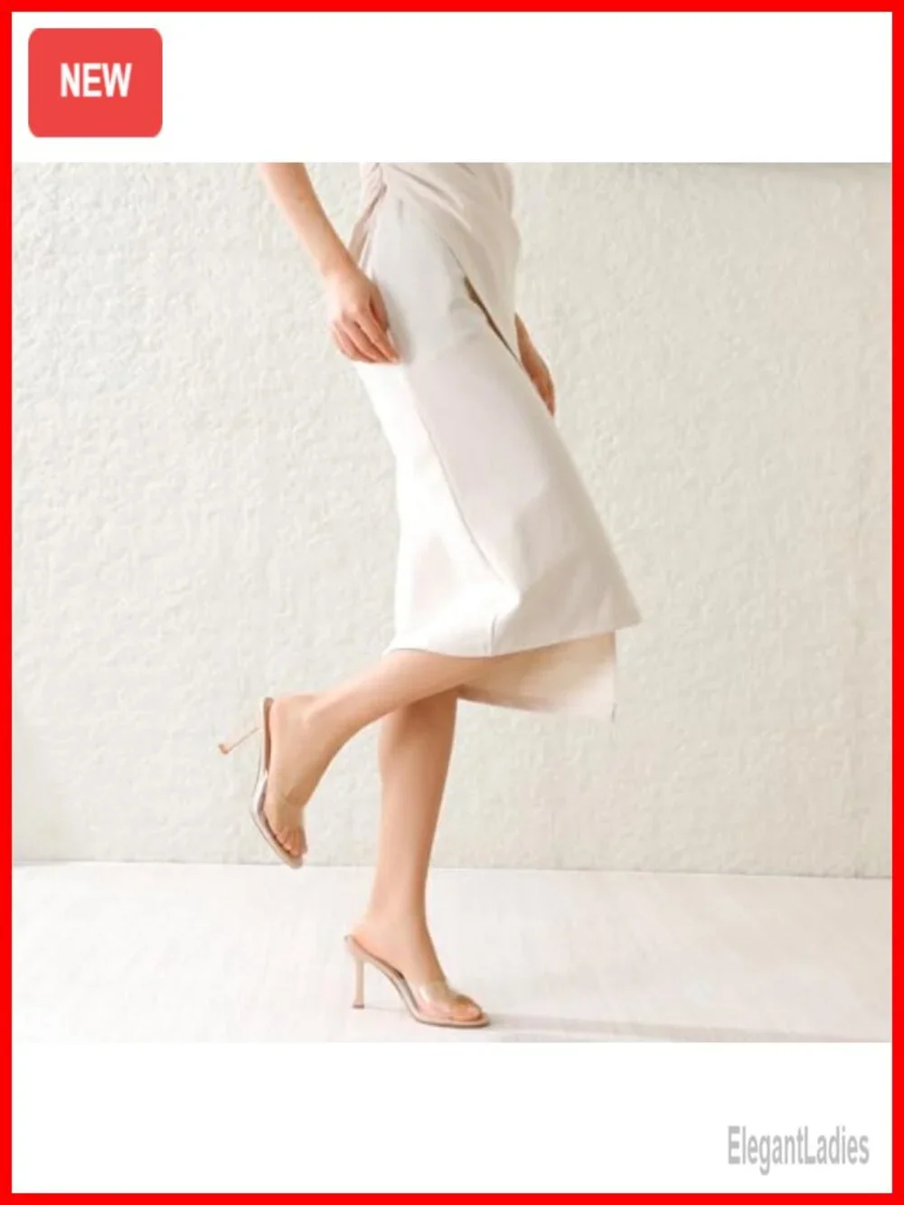 Women's Pointed Open Toe Mule Heels Slip On Stiletto Sandals